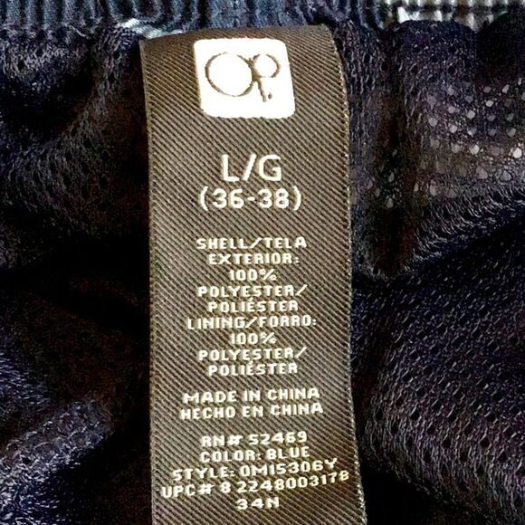 Ocean Pacific Dark Blue Light Blue Tropical Print Swim Trunks - Picture 10 of 10